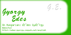 gyorgy edes business card